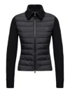 Moncler Down-filled Point Collar Zip-front Jacket In Black