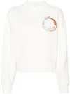 Moncler Dragon Logo-print Sweatshirt In White