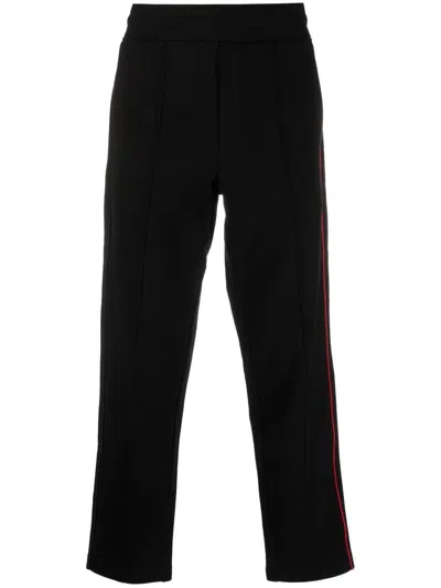 Moncler Drawcord Cuffed Pants In Black