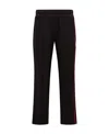 Moncler Drawcord Cuffed Pants In Black
