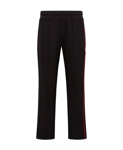 Moncler Drawcord Cuffed Pants In Black