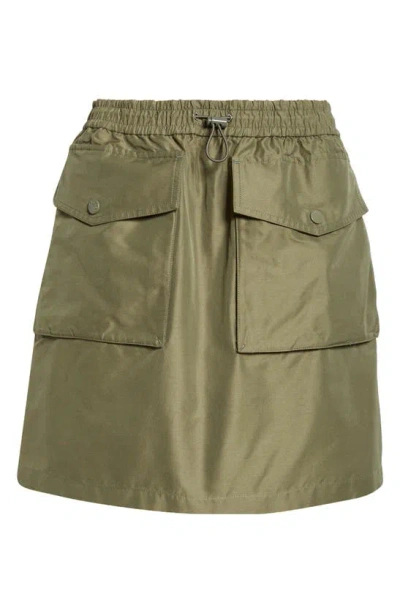 Moncler Cargo Mini Skirt In Green