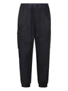 Moncler Cargo Pants In Gabardine Fabric In Blue