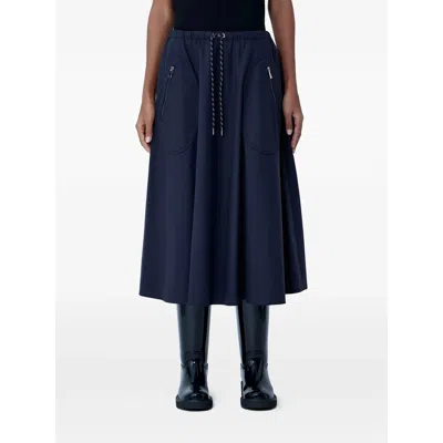 Moncler Drawstring A-line Skirt In Gray