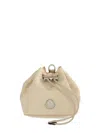 Moncler Drawstring Bucket Bag In Neutrals