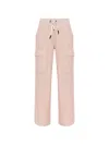 Moncler Drawstring Cargo Trousers In Pink