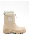 Moncler Kickstream Drawstring Logo-patch Rain Boots In Pink