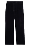 Moncler Drawstring Corduroy Straight In Dark Blue