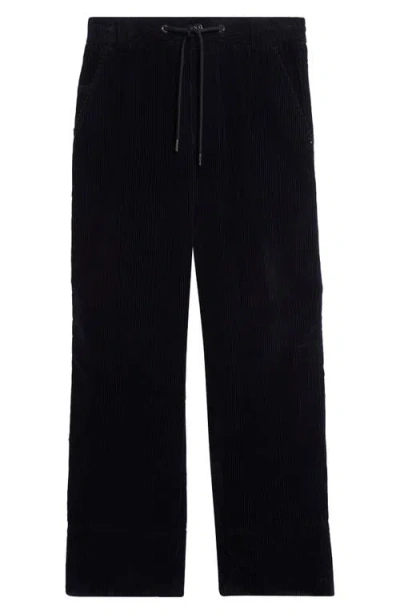 Moncler Drawstring Corduroy Straight In Navy