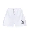 Moncler Drawstring Cotton Shorts In White