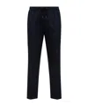 Moncler Cotton Trousers In Blue