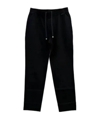 Moncler Drawstring Cuffed Track Pants In Black