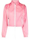 Moncler Drawstring-detailed Hooded Jacket In Rosa