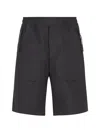 Moncler Tailored Shorts Featuring Functional Back Pockets In Black