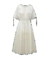 Moncler Drawstring Flared Dress In White