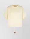 Moncler 'drawstring Hem Puff Sleeves Ribbed Cuffs T-shirt'