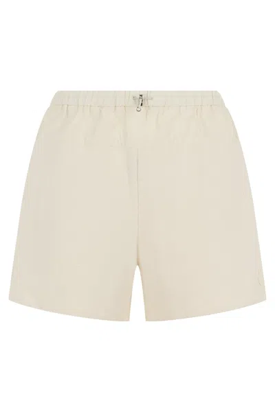 Moncler Drawstring High-waist Shorts In White