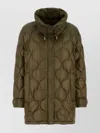 Moncler Olive Green Nylon Lombi Down Jacket In Green