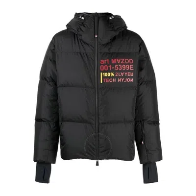 Moncler Drawstring Hood Puffer Jacket In Black