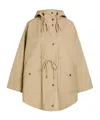 Moncler Drawstring Hooded Coat In Neutral