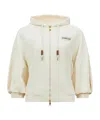 Moncler Sweat Zippé En Coton In Nude