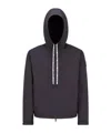Moncler Drawstring Hooded Jacket In Black