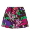 Moncler Multicoloured Floral Drawstring Shorts In Blue