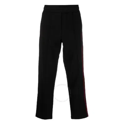 Moncler Drawstring Logo-patch Pants In Black