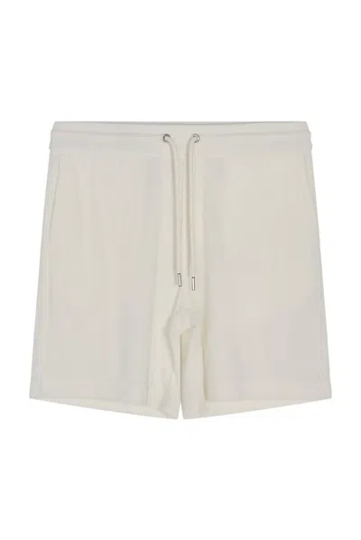 Moncler Mid Length Shorts In White