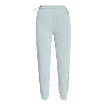 Moncler Drawstring Logo-print Pants In Green