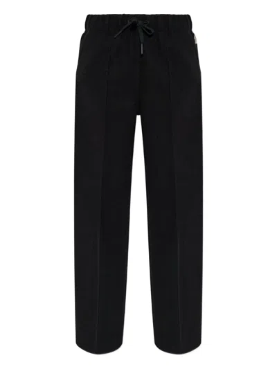 Moncler Drawstring Logo Track Pants In Black