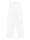 Moncler Drawstring Pleated Trousers In White