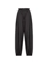 Moncler Drawstring Ruffled Track Pants In Black