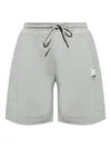 Moncler Men's Cotton Drawstring Shorts In Gray