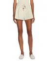 Moncler Relaxed Fit Bermuda Shorts With Elastic Waistband In Natural