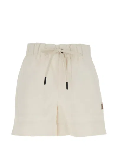 Moncler Grenoble Shorts With Drawstring In Neutral