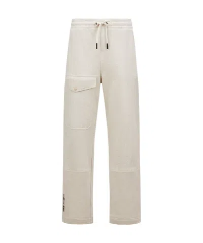 MONCLER EMBOSSED LOGO COTTON TRACK PANTS
