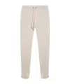 Moncler Mens Ivory Drawstring Two-slip-pockets Wide-leg Relaxed-fit Cotton-blend Trousers In White