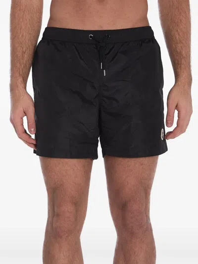 Moncler Drawstring Swimsuit In Black
