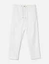 Moncler Gray Drawstring Track Pants In White