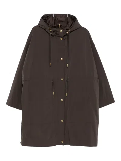 MONCLER DRAWSTRING-WAIST HOODED COAT
