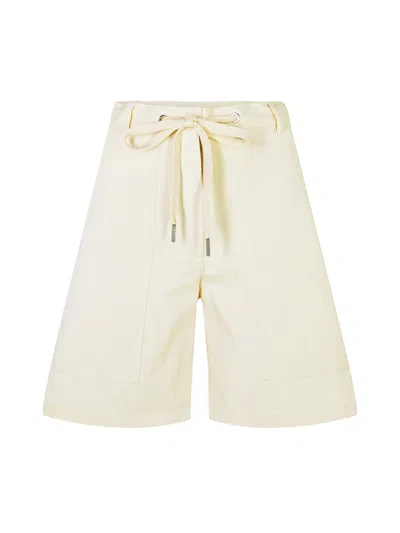 Moncler Drawstring-waist Knee-length Shorts In White