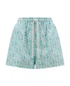 Moncler Drawstring-waist Logo-print Shorts In Blue