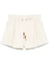 Moncler Relaxed Fit Bermuda Shorts With Elastic Waistband In Neutrals