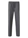 Moncler Logo Patch Drawstring Pants In Gray