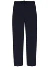 Moncler Black Drawstring Trousers In Blue