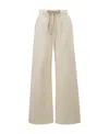 Moncler Drawstring Wide-leg Trousers In White