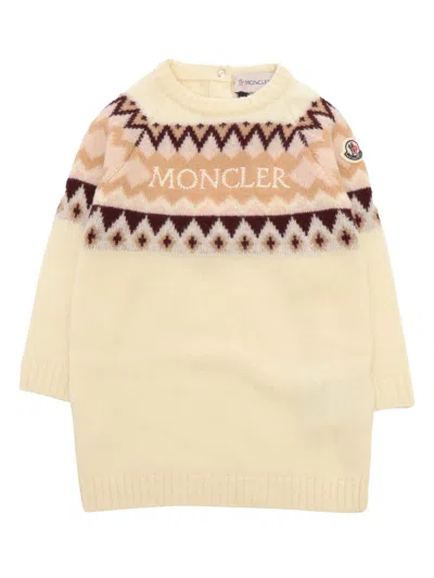 Moncler Kids' Dress In Beige