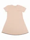Moncler Girl's Logo-script Jersey Dress In Pink