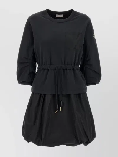 MONCLER DRESS WITH CHEST POCKET AND DRAWSTRING DETAIL